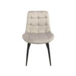 Трапезен стол Swan с тапицерия от кадифе, светло сиво