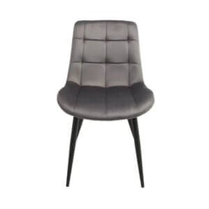 Трапезен стол Swan с тапицерия в цвят тъмно сиво, елегантен и комфортен, перфектен за всекидневна.