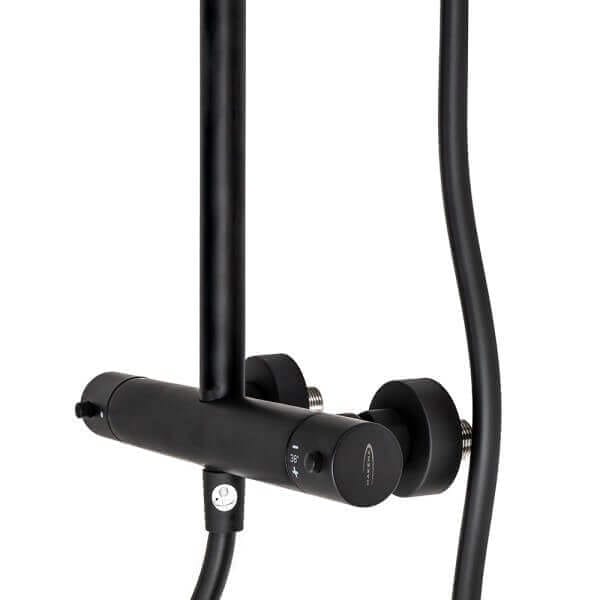 Тръбно окачване с термостатен смесител Makena черно Тръбно окачване с термостатен смесител Makena черно