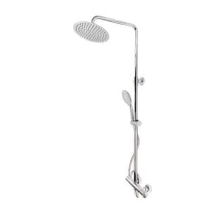 Тръбно окачване с термостатен смесител Makena хром за комфортно къпане и перфектна температура.