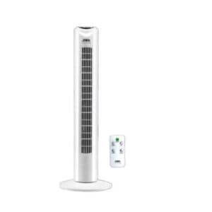 Вентилатор кула Ziel с дистанционно управление, бял, 81 см, с таймер и осцилация за дома